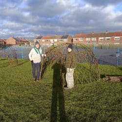 End photo of completed domes