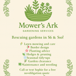 Mowers Ark gardening services flyer