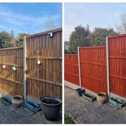 Fence Painting Before and After