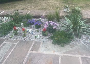 new gravel planting bed